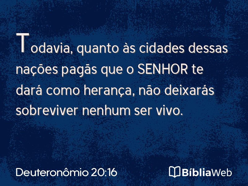 Deuteronômio 20:16 em imagem para compartilhar