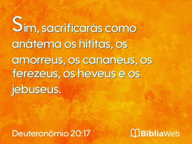 Deuteronômio 20:17 em imagem para compartilhar