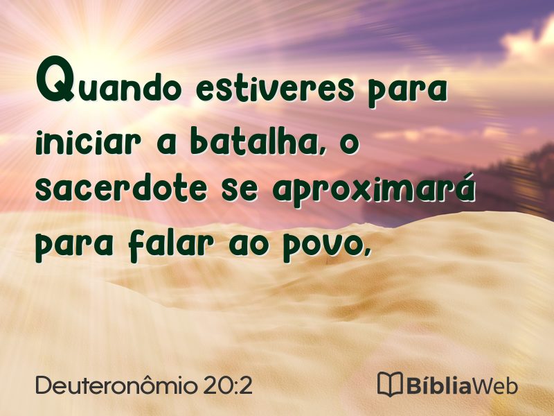 Deuteronômio 20:2 em imagem para compartilhar