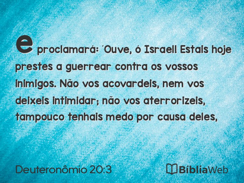 Deuteronômio 20:3 em imagem para compartilhar