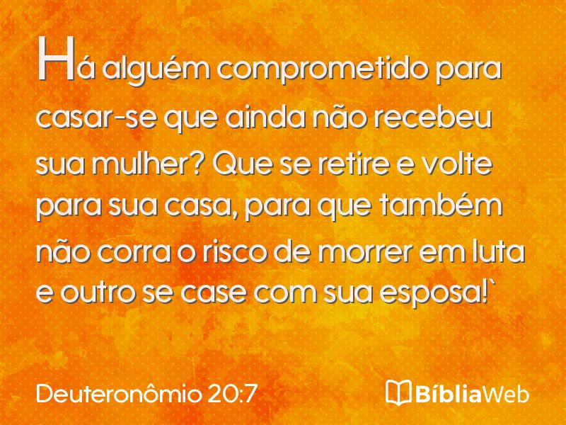 Deuteronômio 20:7 em imagem para compartilhar