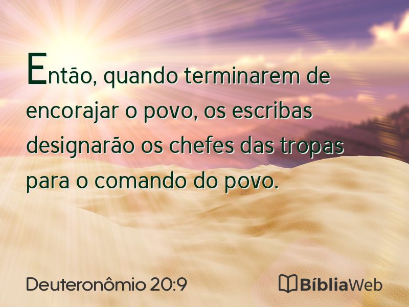 Deuteronômio 20:9 em imagem para compartilhar