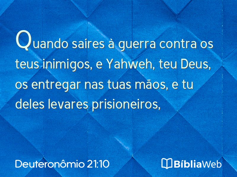 Deuteronômio 21:10 em imagem para compartilhar