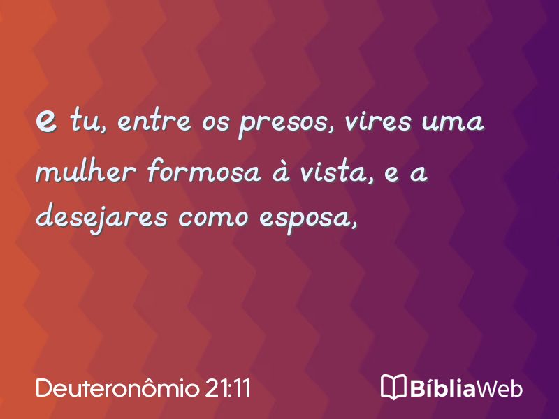 Deuteronômio 21:11 em imagem para compartilhar