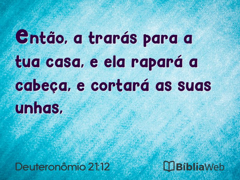 Deuteronômio 21:12 em imagem para compartilhar
