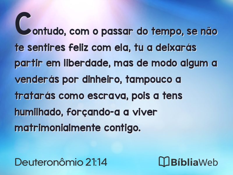 Deuteronômio 21:14 em imagem para compartilhar