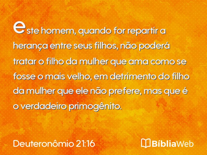 Deuteronômio 21:16 em imagem para compartilhar
