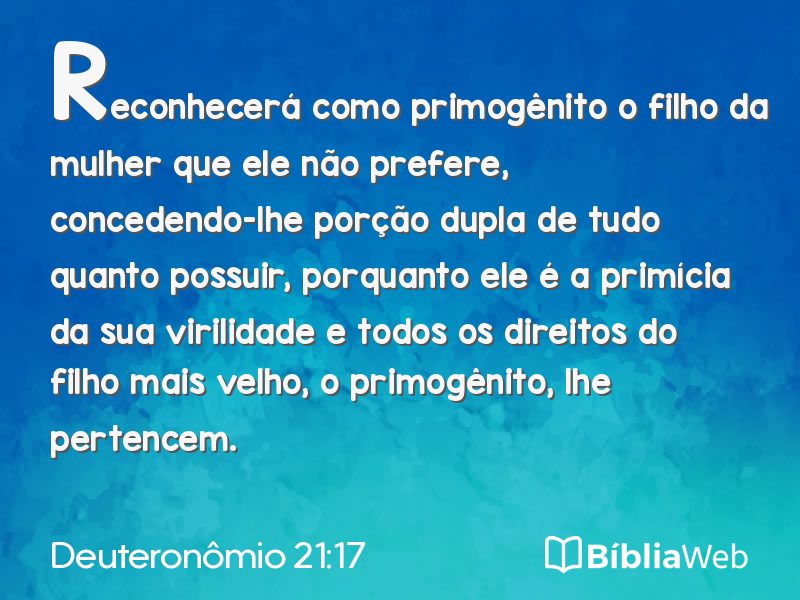 Deuteronômio 21:17 em imagem para compartilhar