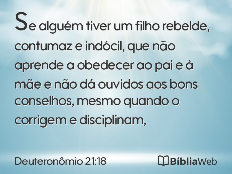 Deuteronômio 21:18 em imagem para compartilhar
