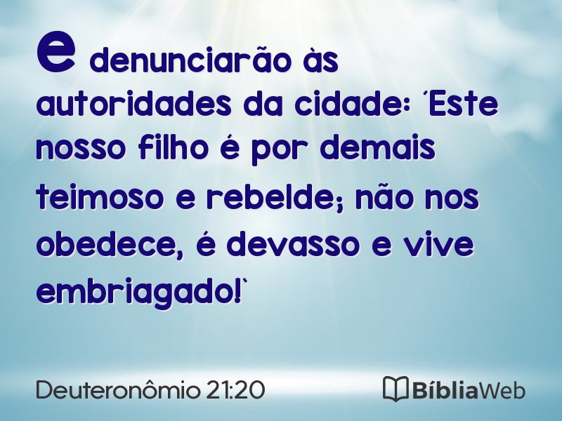 Deuteronômio 21:20 em imagem para compartilhar
