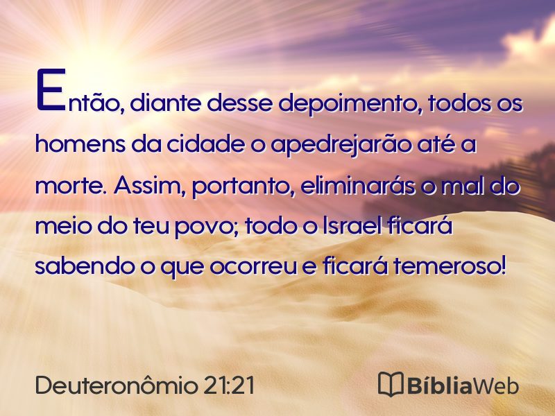 Deuteronômio 21:21 em imagem para compartilhar