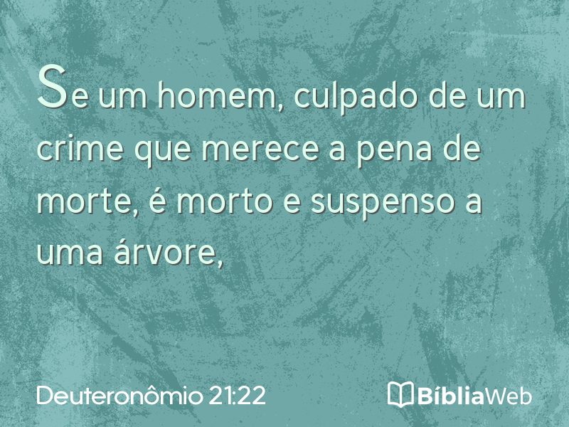 Deuteronômio 21:22 em imagem para compartilhar