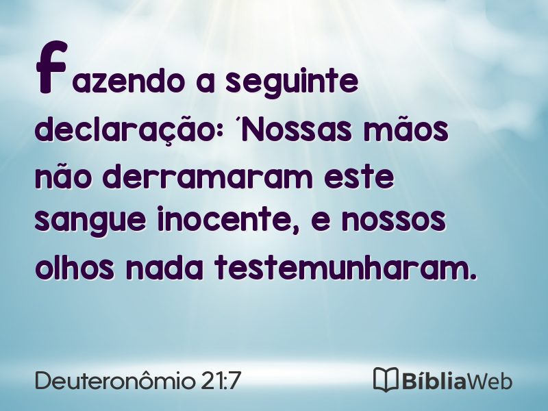 Deuteronômio 21:7 em imagem para compartilhar