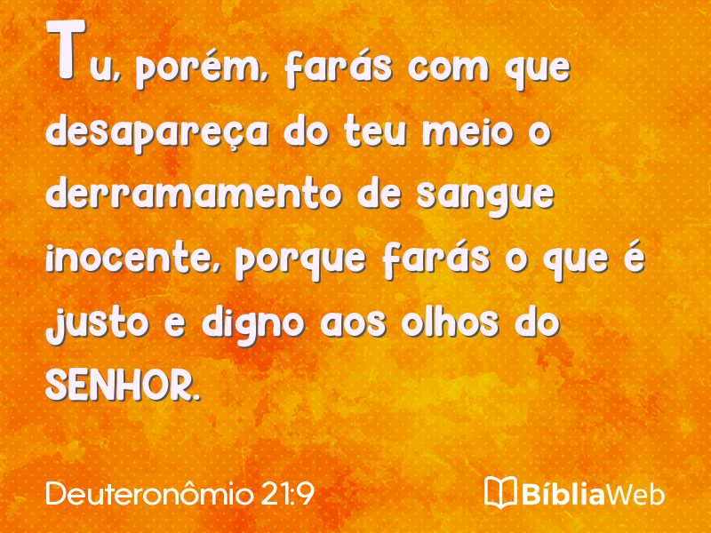 Deuteronômio 21:9 em imagem para compartilhar