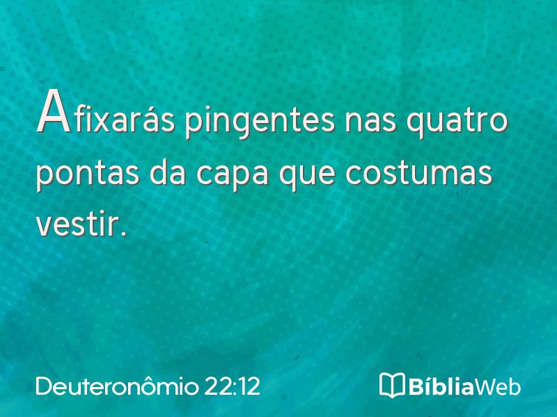 Deuteronômio 22:12 em imagem para compartilhar