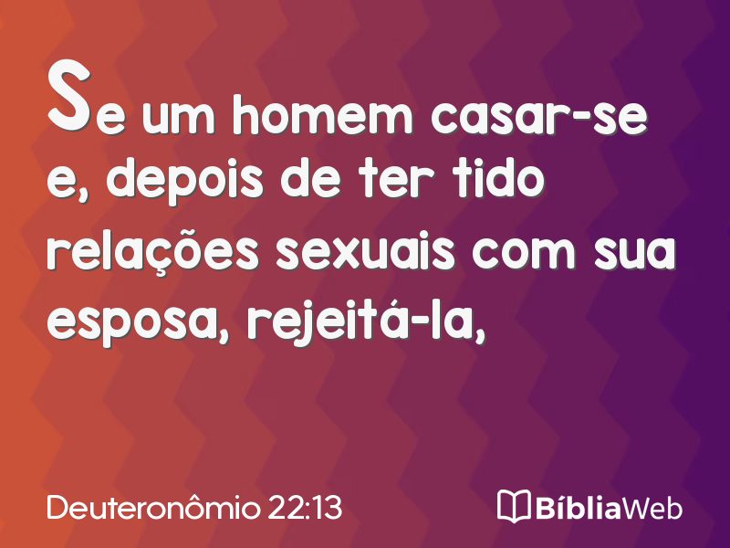 Deuteronômio 22:13 em imagem para compartilhar