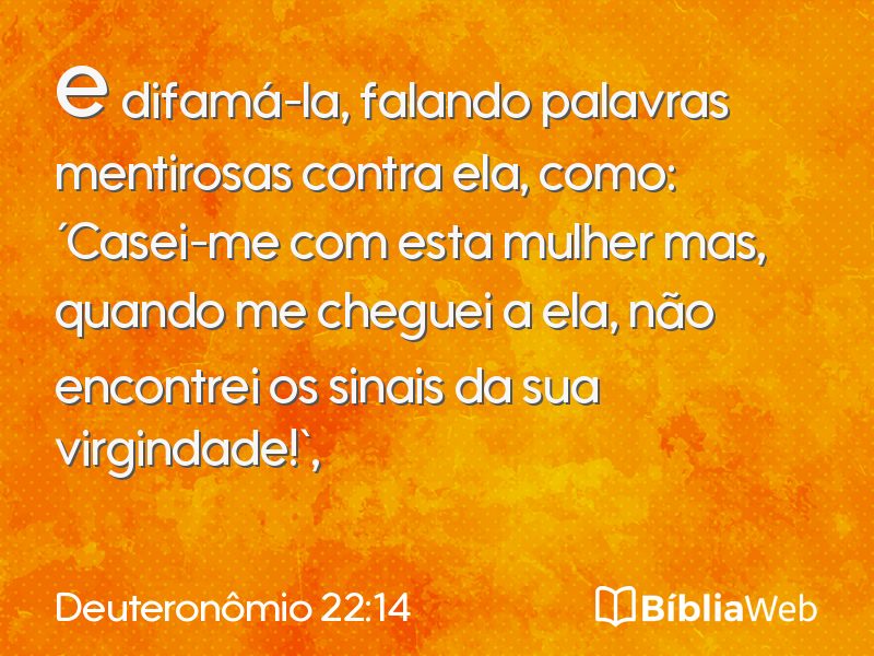 Deuteronômio 22:14 em imagem para compartilhar