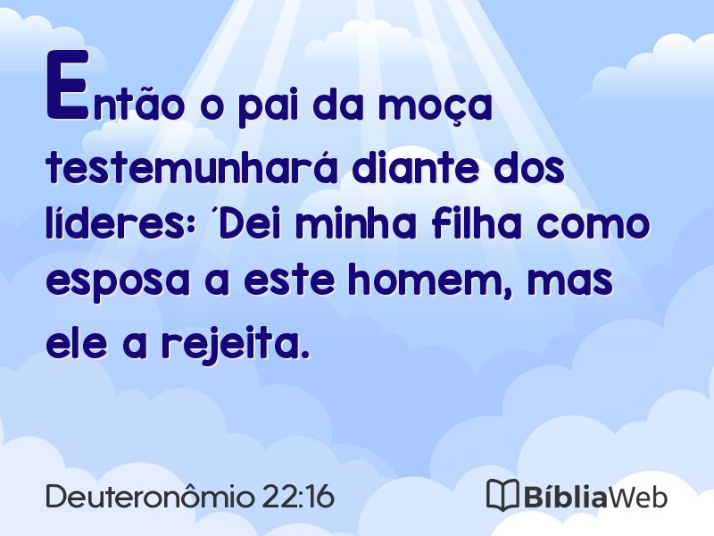 Deuteronômio 22:16 em imagem para compartilhar