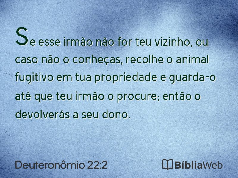 Deuteronômio 22:2 em imagem para compartilhar