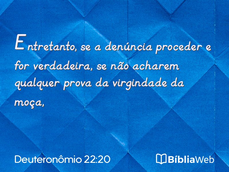 Deuteronômio 22:20 em imagem para compartilhar