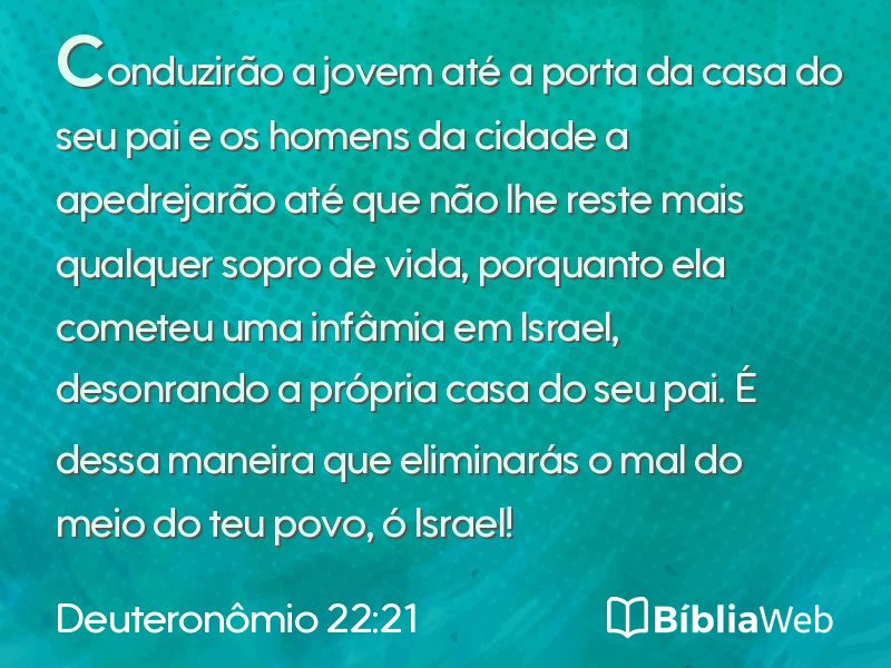 Deuteronômio 22:21 em imagem para compartilhar