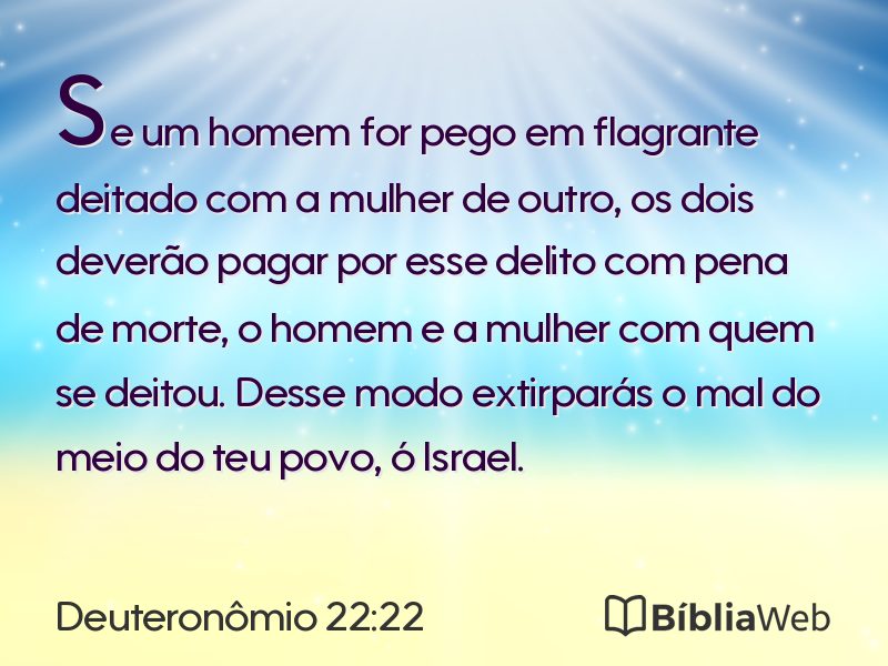 Deuteronômio 22:22 em imagem para compartilhar