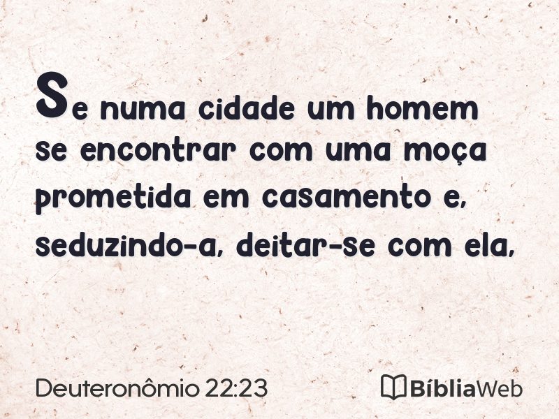 Deuteronômio 22:23 em imagem para compartilhar