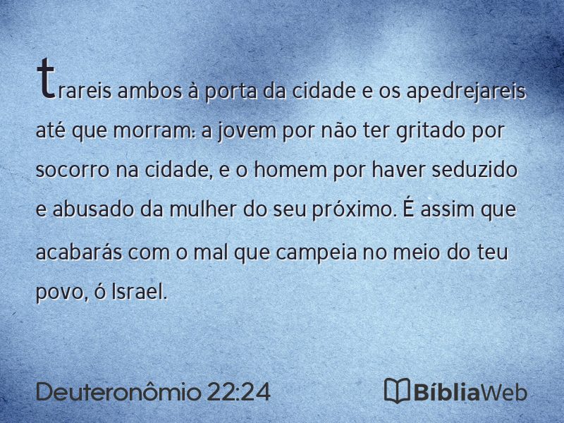 Deuteronômio 22:24 em imagem para compartilhar