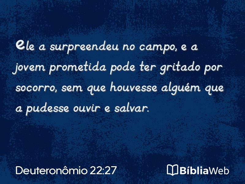 Deuteronômio 22:27 em imagem para compartilhar