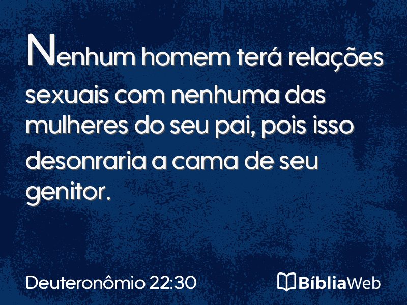 Deuteronômio 22:30 em imagem para compartilhar