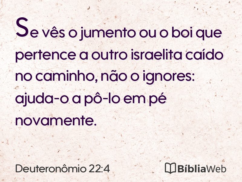Deuteronômio 22:4 em imagem para compartilhar