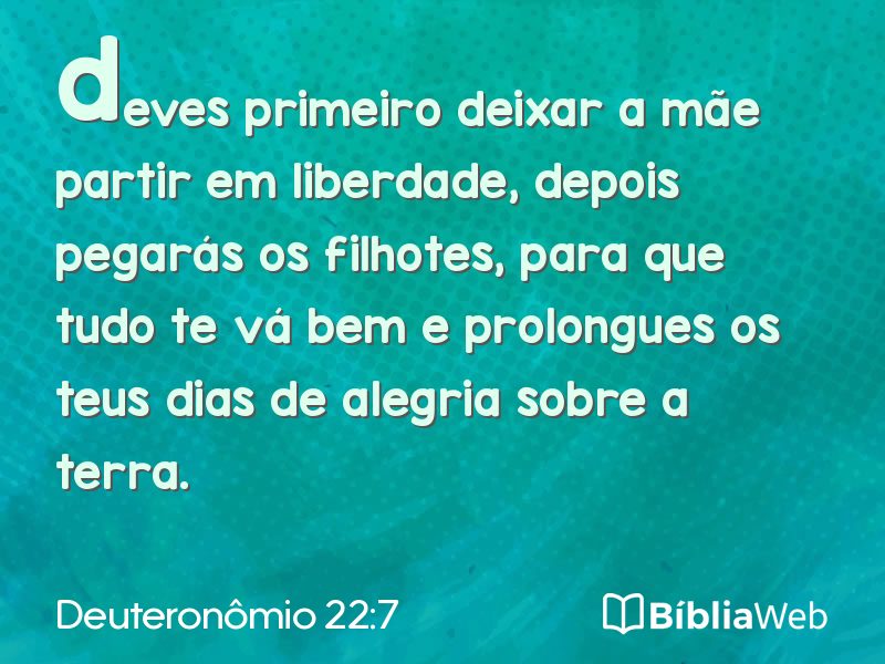 Deuteronômio 22:7 em imagem para compartilhar