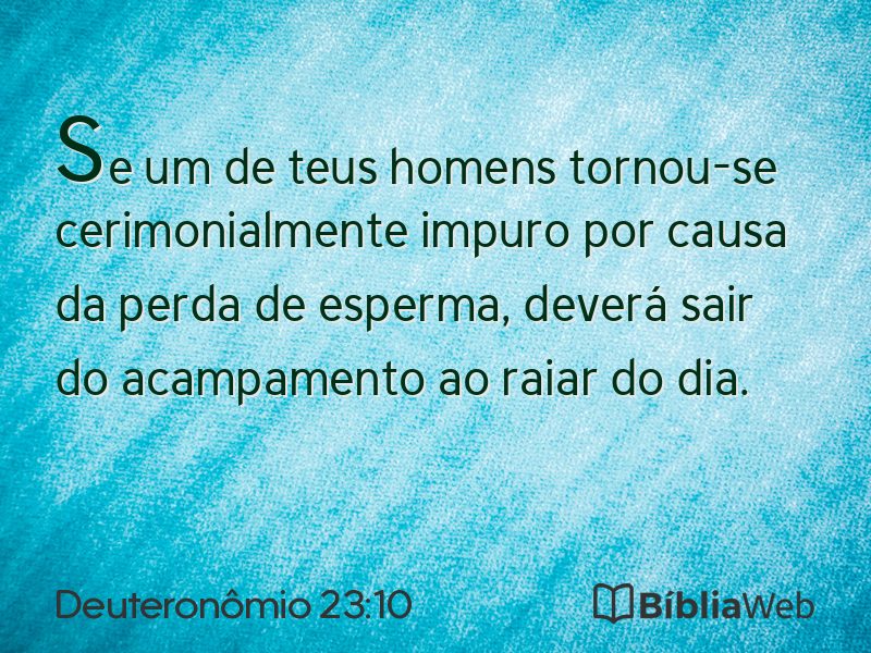 Deuteronômio 23:10 em imagem para compartilhar