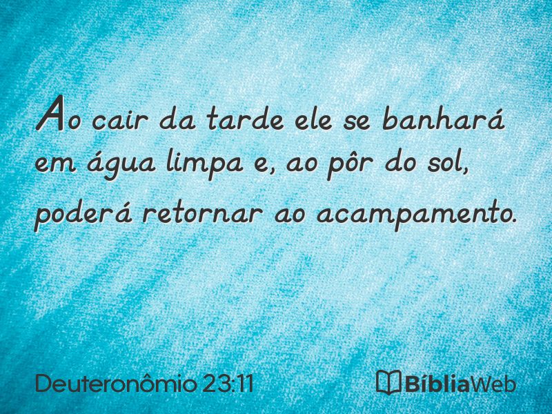Deuteronômio 23:11 em imagem para compartilhar