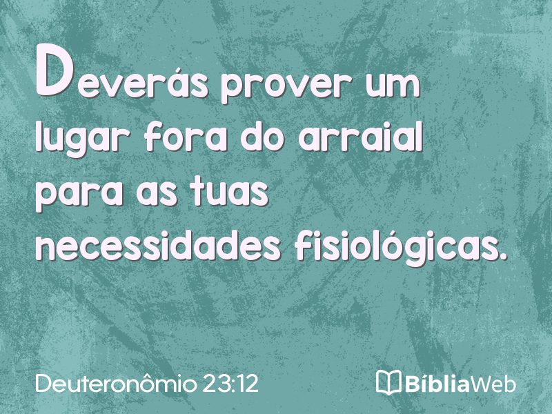 Deuteronômio 23:12 em imagem para compartilhar