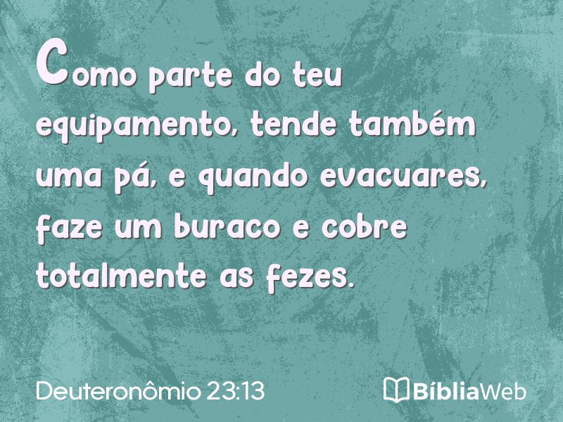 Deuteronômio 23:13 em imagem para compartilhar