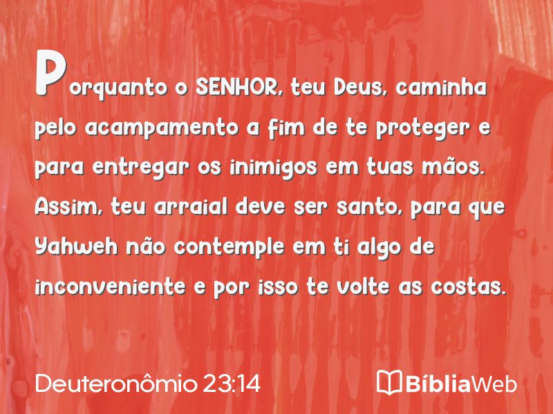 Deuteronômio 23:14 em imagem para compartilhar