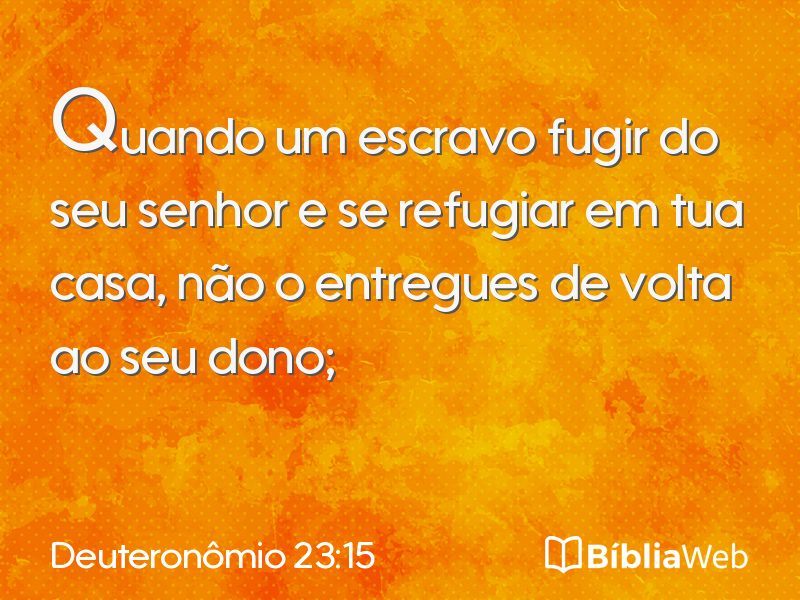 Deuteronômio 23:15 em imagem para compartilhar