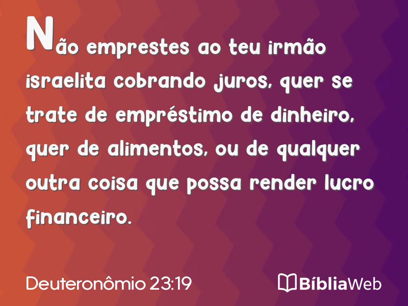 Deuteronômio 23:19 em imagem para compartilhar