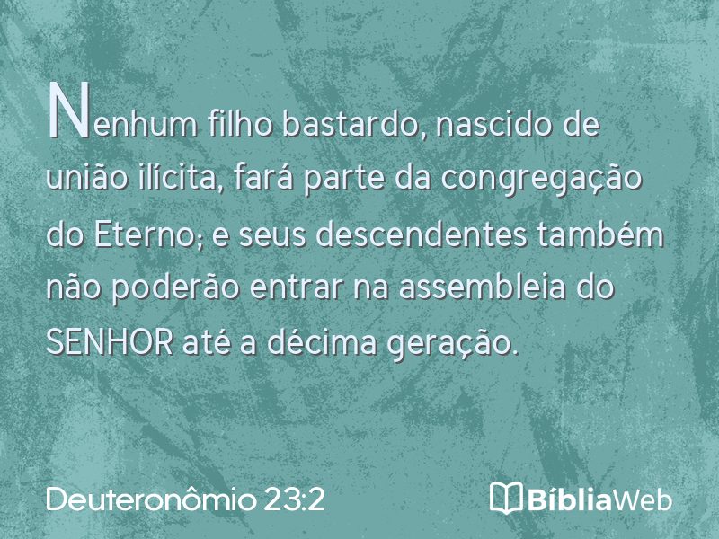 Deuteronômio 23:2 em imagem para compartilhar