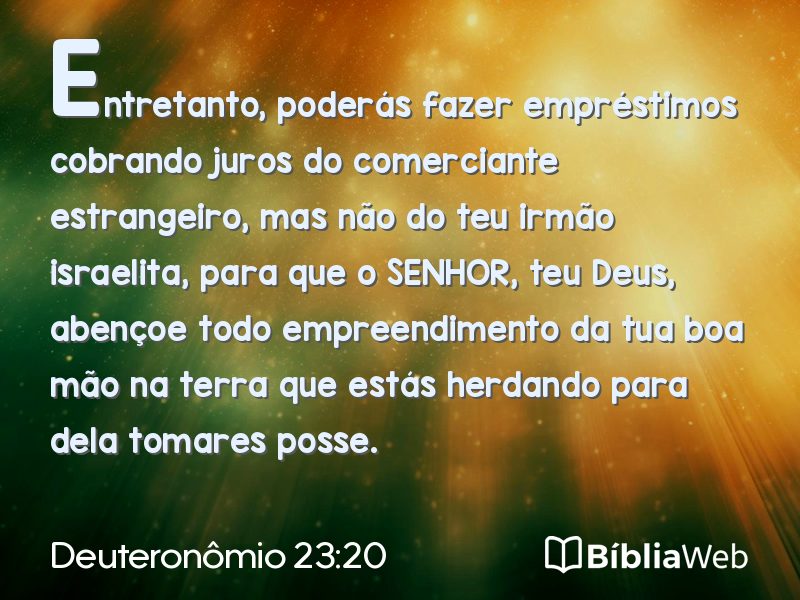 Deuteronômio 23:20 em imagem para compartilhar