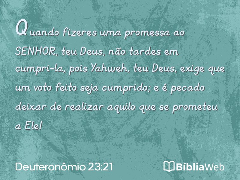 Deuteronômio 23:21 em imagem para compartilhar