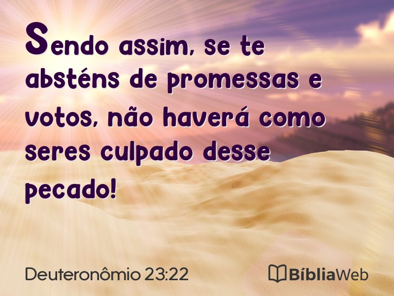 Deuteronômio 23:22 em imagem para compartilhar