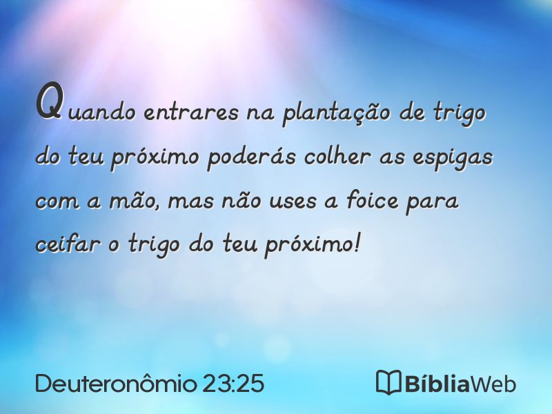 Deuteronômio 23:25 em imagem para compartilhar