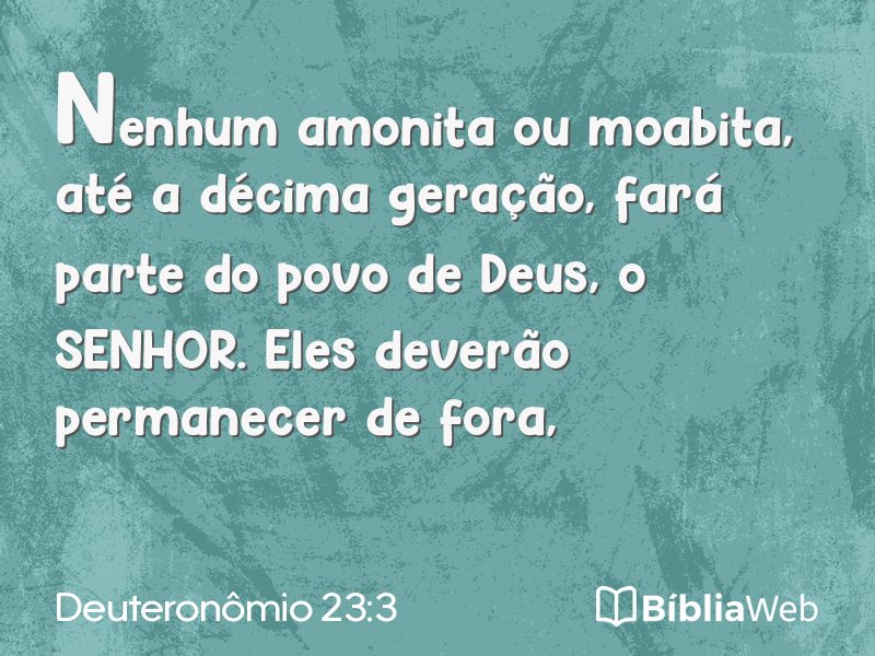 Deuteronômio 23:3 em imagem para compartilhar