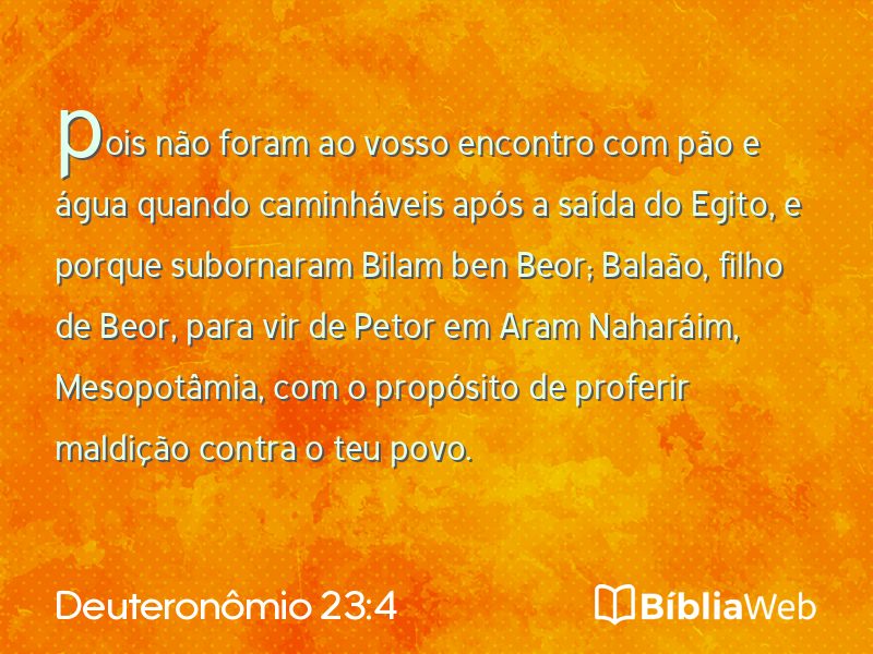 Deuteronômio 23:4 em imagem para compartilhar