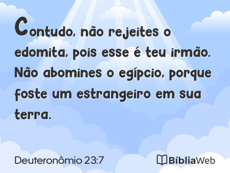Deuteronômio 23:7 em imagem para compartilhar