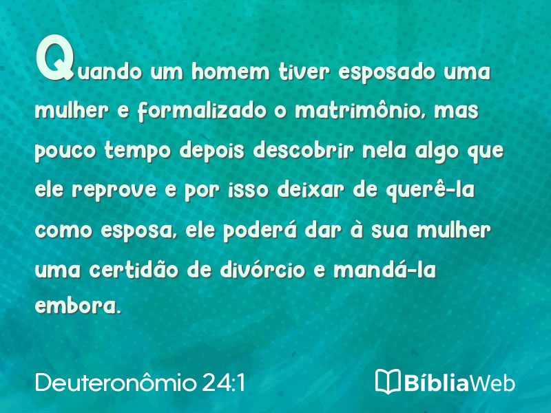 Deuteronômio 24:1 em imagem para compartilhar