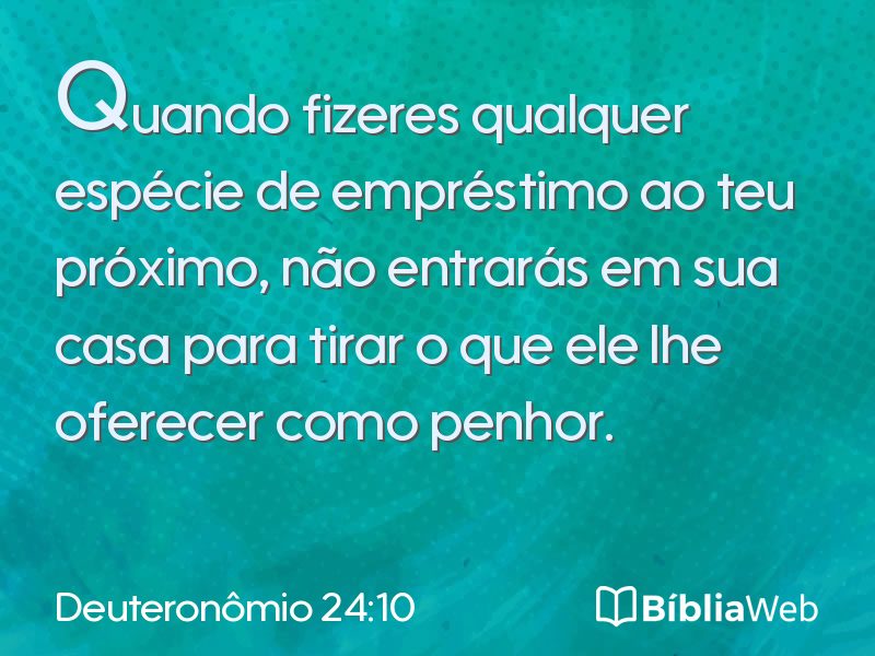 Deuteronômio 24:10 em imagem para compartilhar