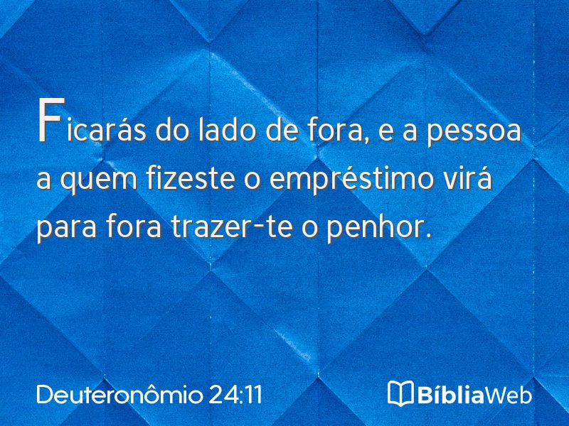 Deuteronômio 24:11 em imagem para compartilhar